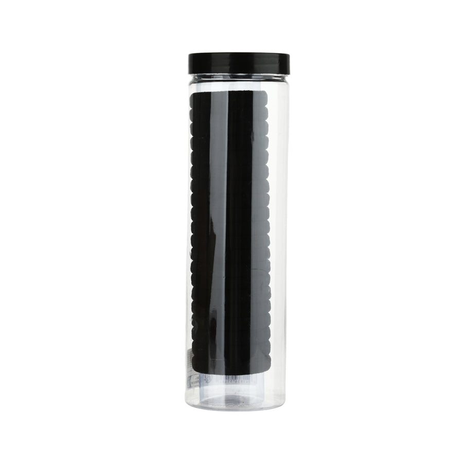 Black Barrel Hair Ties (20 pcs)