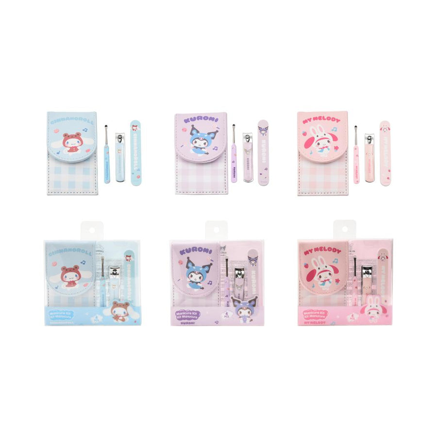 Sanrio characters Checked Manicure Kit(3pcs +Storage Bag)