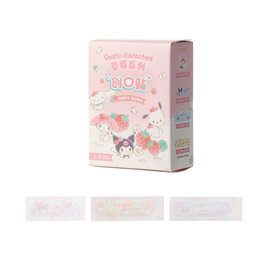Sanrio characters Strawberry Collection Waterproof Adhesive Bandages Set (40 pcs)