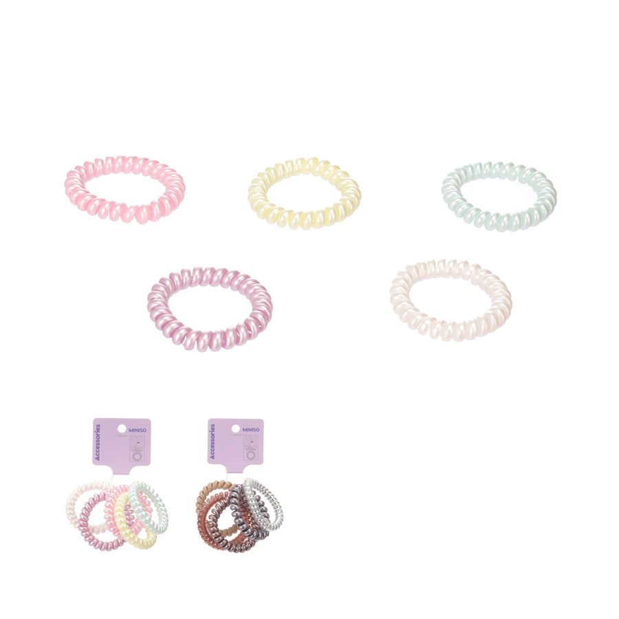 Basic Series Shimmer Spiral Hair Tie (5 pcs)