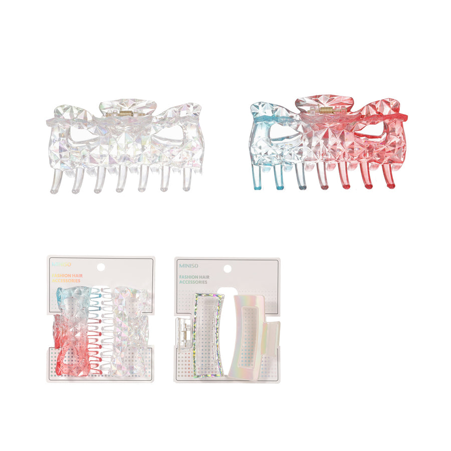 Fashion Series Colorful Hair Claw Clips (2 pcs)