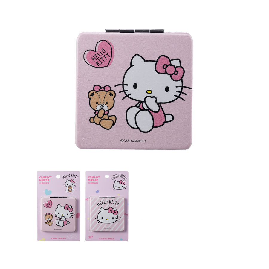 Hello Kitty Dual-Sided Foldable Mirror(Square)