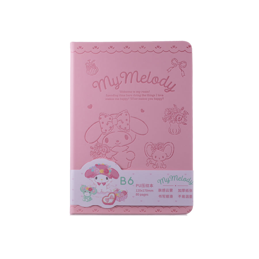 My Melody Leisure Time Collection B6 PU Embossed Hardcover Book (80 Sheets)