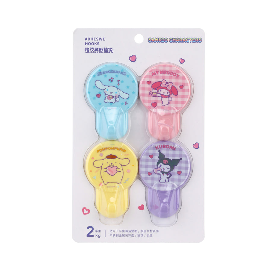 Sanrio characters Plaid Hooks (4 pcs)