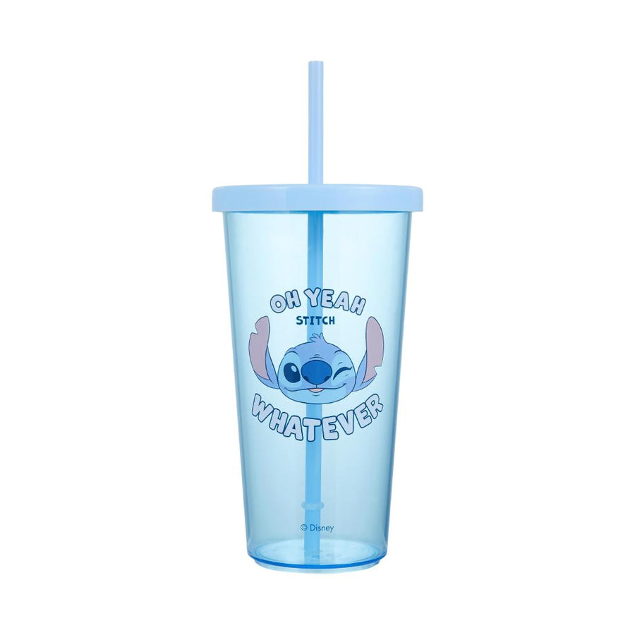 Disney Lilo & Stitch Collection Plastic Tumbler with Straw (600mL)(Stitch)