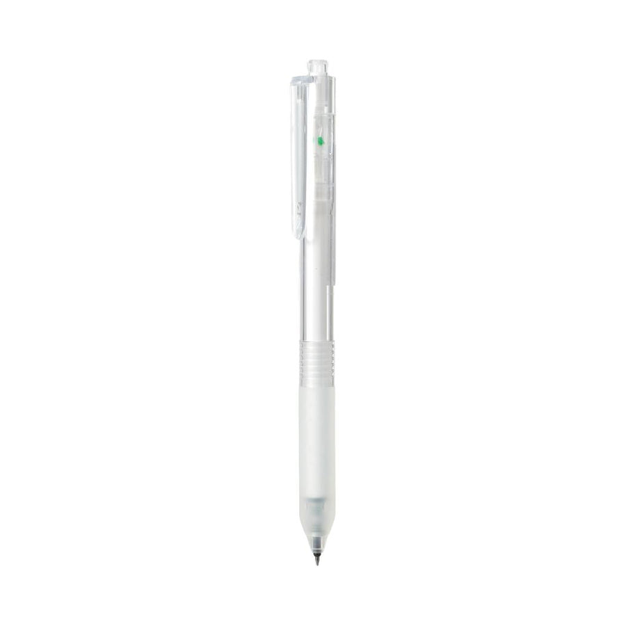 Mute Series Black Retractable Gel Pen (0.5mm, Transparent White Barrel)