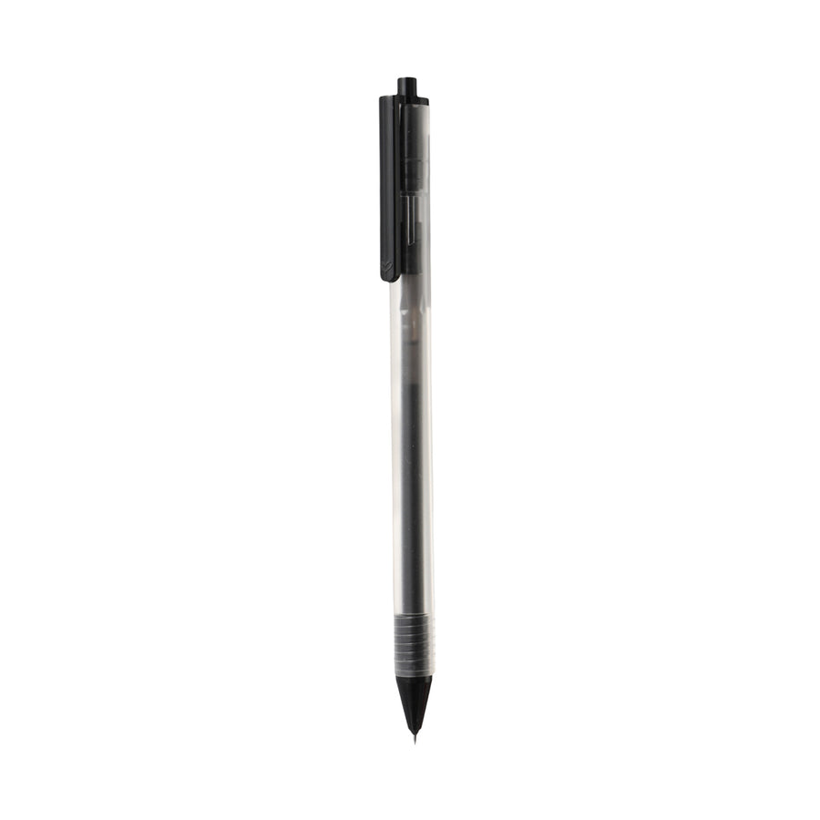 Triangle Series Black Gel Pen (0.5mm, Transparent Black Barrel)