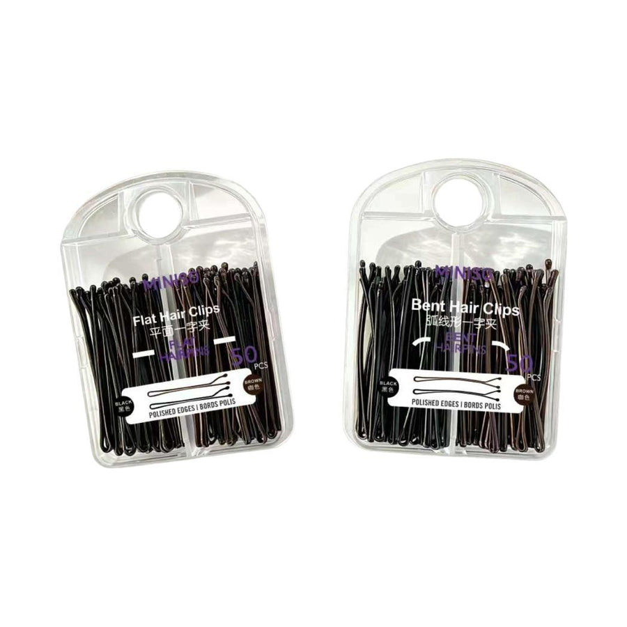 5cm Hair Clips with Storage Box (50 pcs)(Black & Brown)