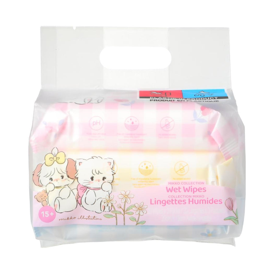 MIKKO Collection Wet Wipes (20 Wipes×3 Packs)