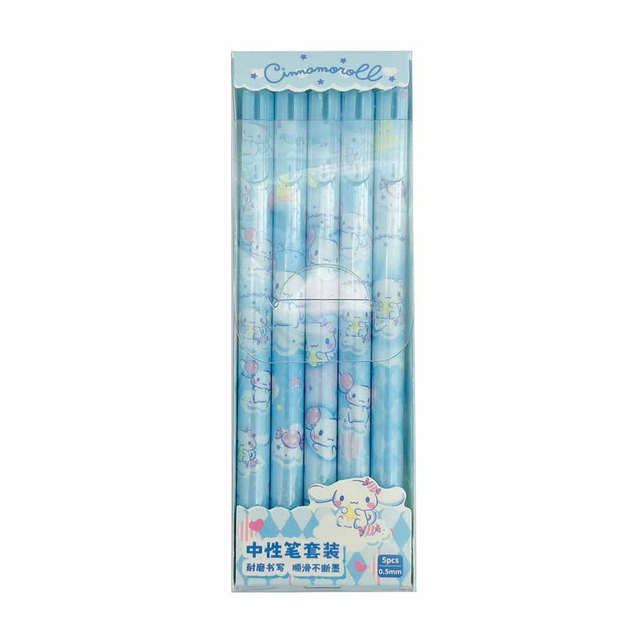 Cinnamoroll 5-Piece Pen Set (0.5mm, Black) PDQ