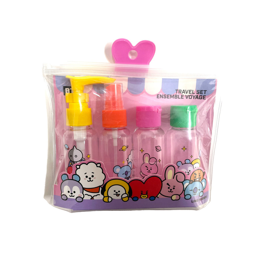 BT21 Collection 4-Piece Cute Cartoon Travel Set