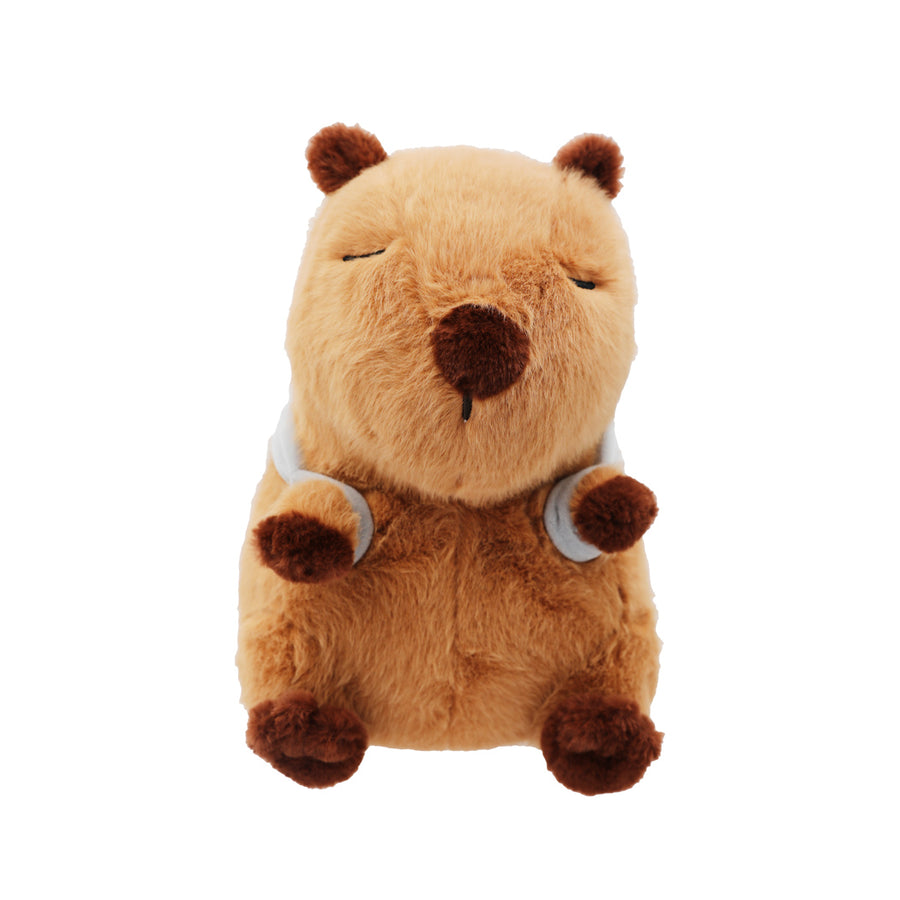 Capybara Collection-Sitting Plush Toy(Carrying Fish)