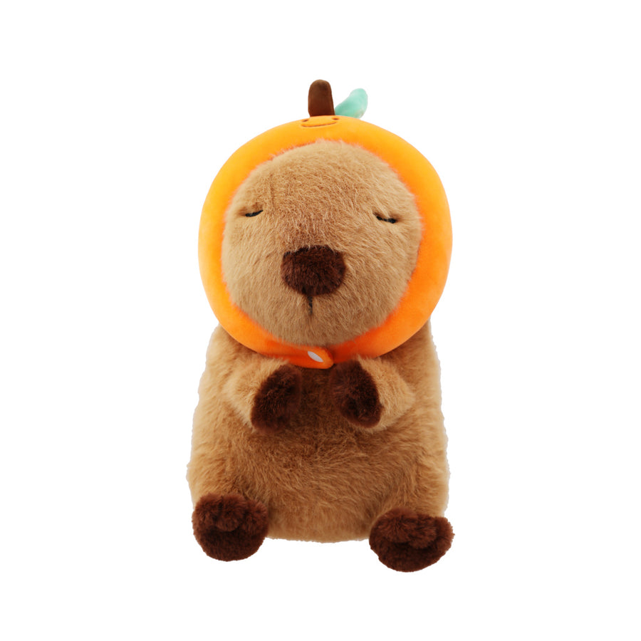 Capybara Collection-Sitting Plush Toy(Orange Head)