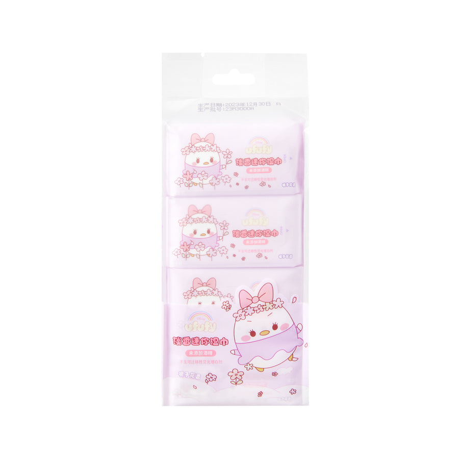 Disney Ufufy Collection Mini Scented Wet Wipes (8 Wipesx8 Packs)(Disney Standard Characters)