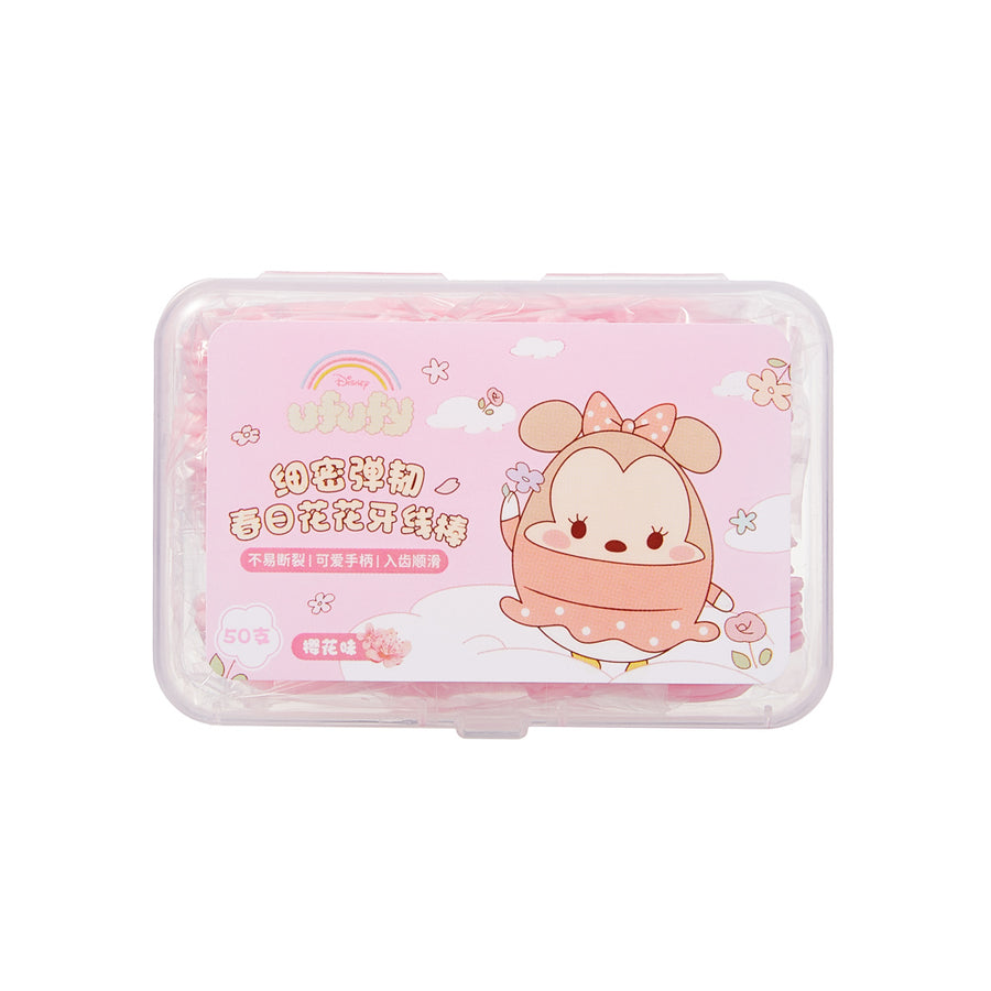 Disney Ufufy Collection Macromolecule Sakura Flavor Dental Flossers (Mickey Family)