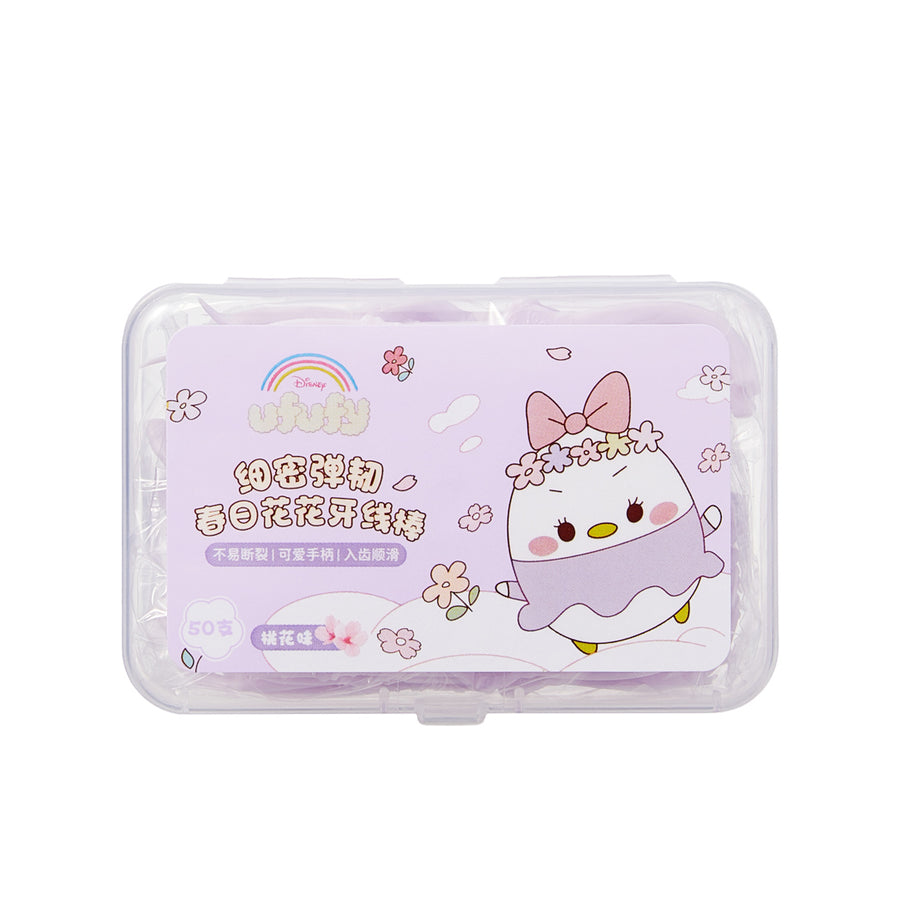Disney Ufufy Collection Macromolecule Peach Flavor Dental Flossers (Mickey Family)