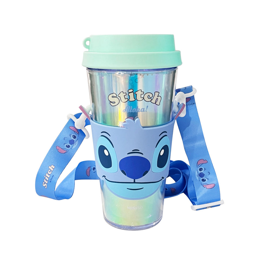 Disney Lilo & Stitch Collection Plastic Bottle with Sleeve (420mL)(Stitch)