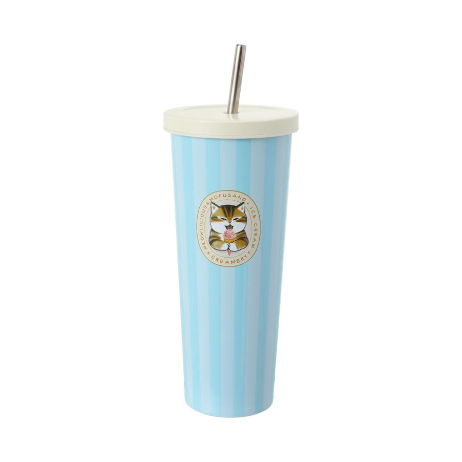 Mofusand Ice Cream Collection Straw Bottle(Blue)