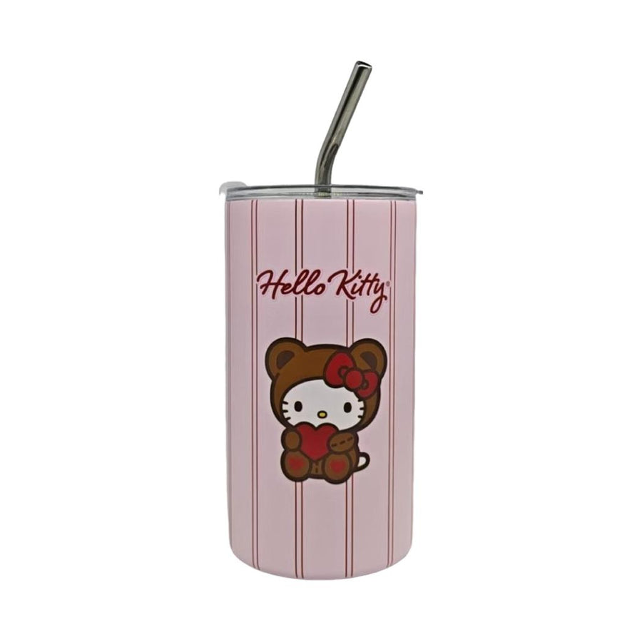 Hello Kitty Hug Me Collection Double-Wall Straw Steel Tumbler 550mL