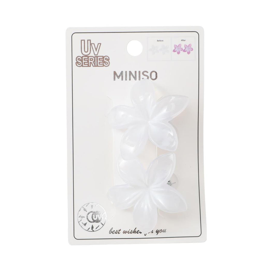 UV Color-Changing Series Flower Hair Clips (2 pcs)