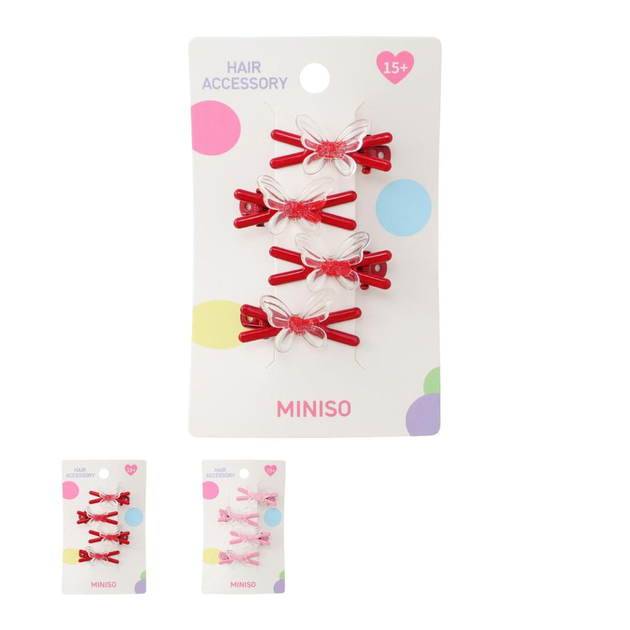 Colorful Series Butterfly-Design Hair Clips (4 pcs)