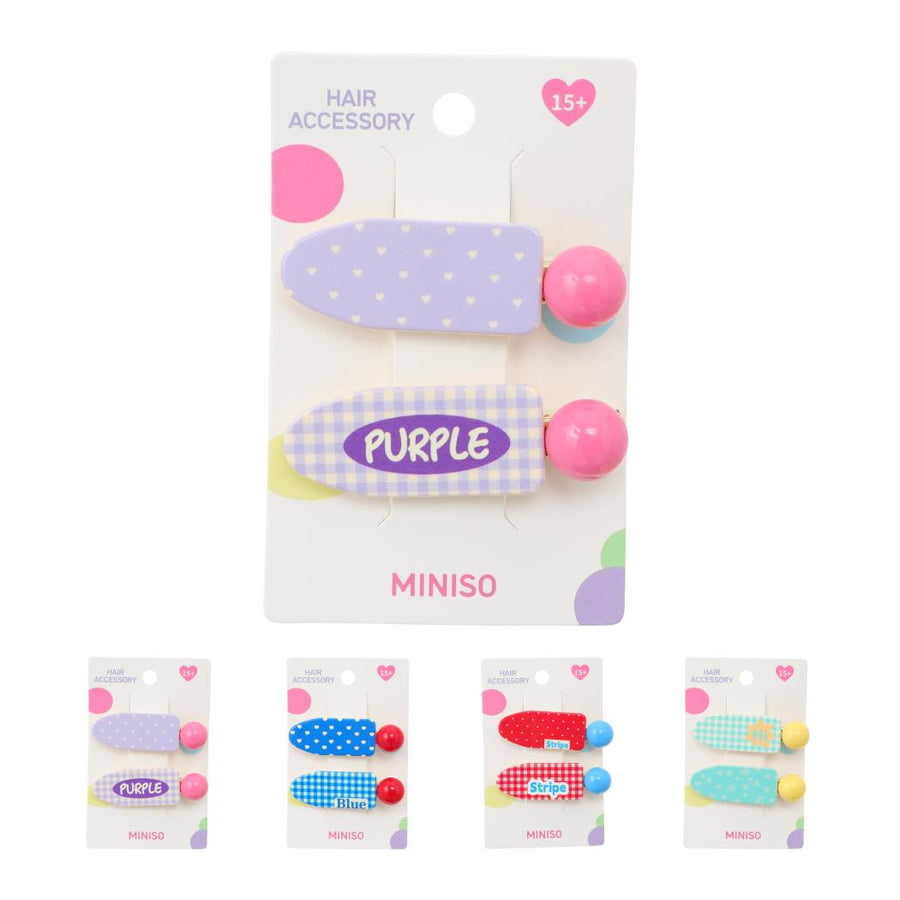 Colorful Series Color-Block Hair Clips (2 pcs)