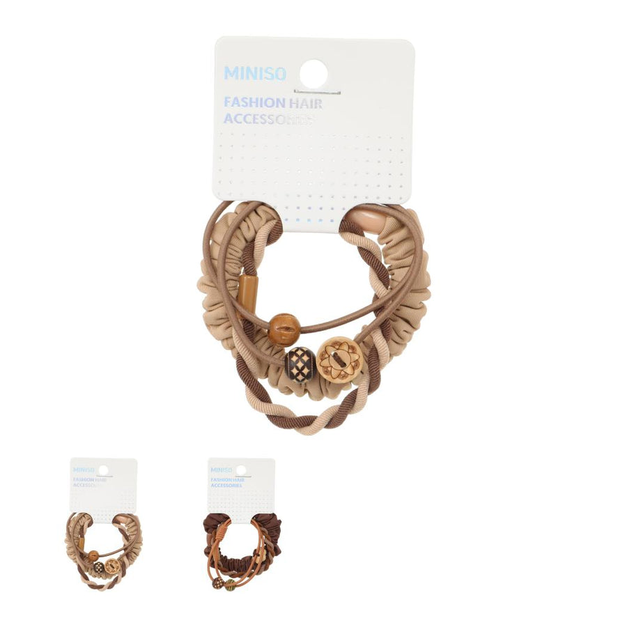 Korean Style Floral Hair Ties (3 pcs)