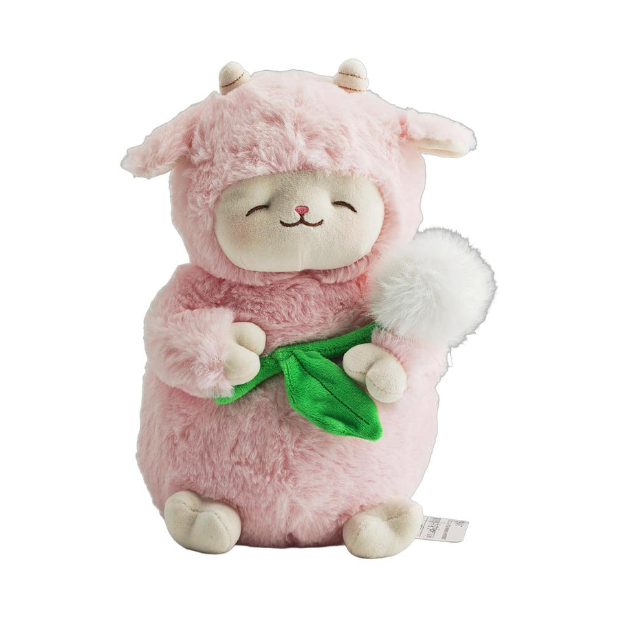 Lamb Baa Collection 11in. Cici Holding Flower Plush Toy(Pink, Holding Dandelion)