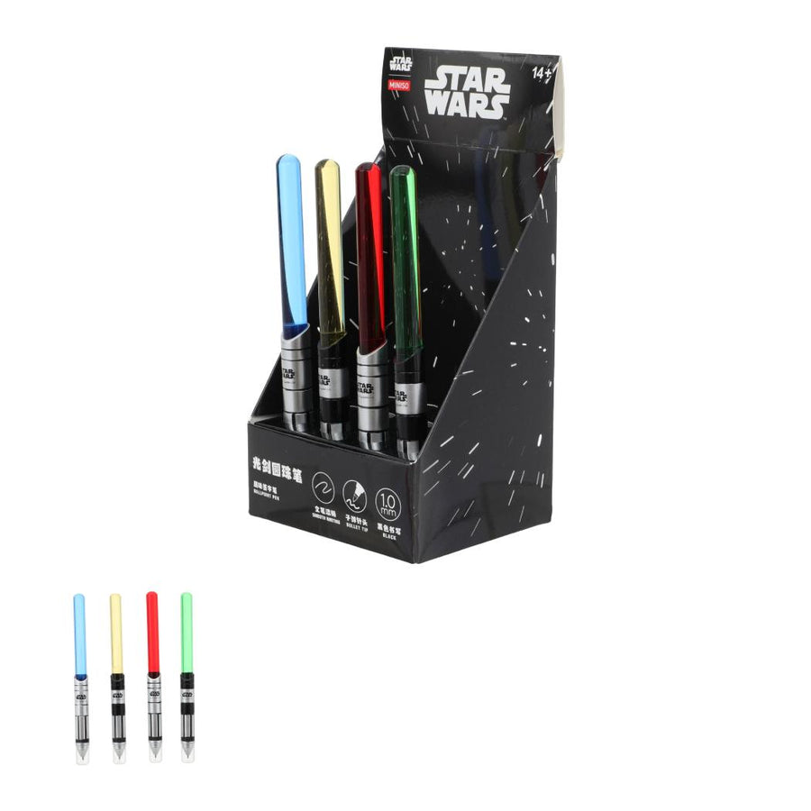 Star Wars Collection Lightsaber Ballpoint Pen (1.0mm, Black) (4 Assorted Designs)