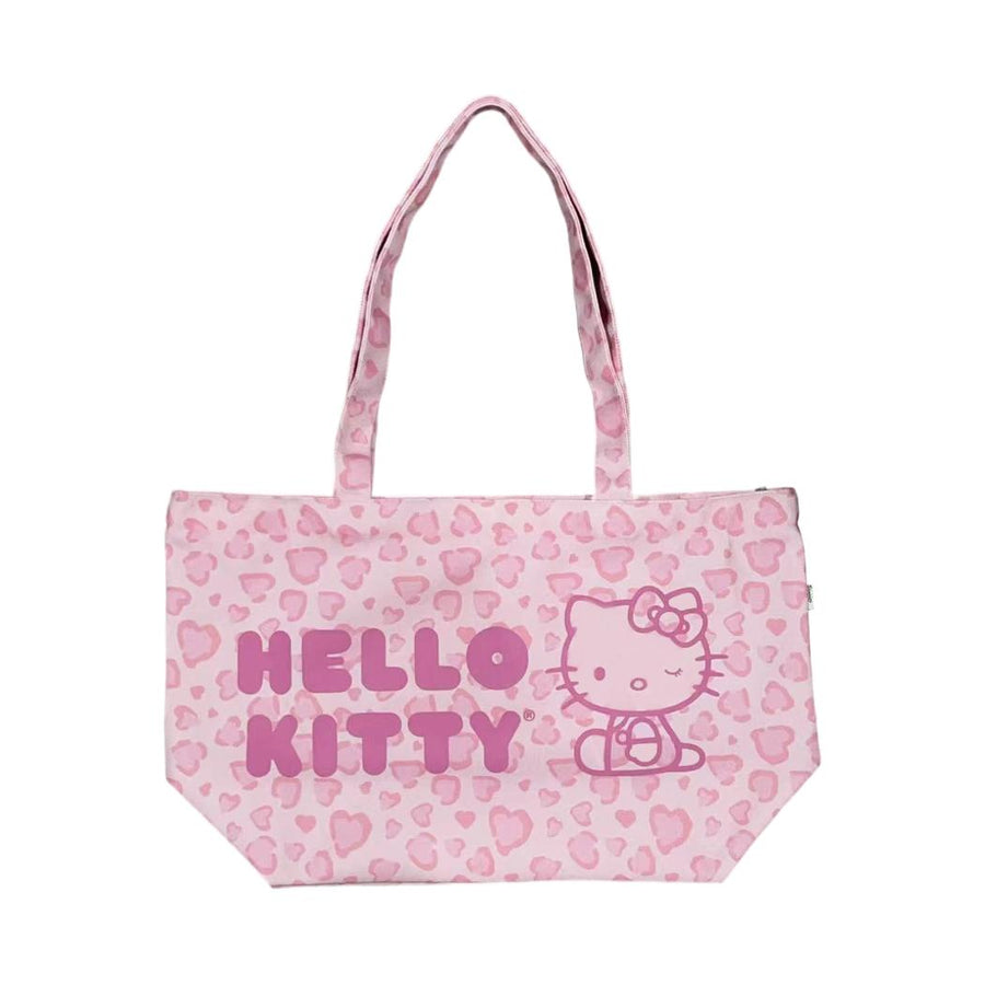 Hello Kitty Leopard Print Shopping Bag(Pink)