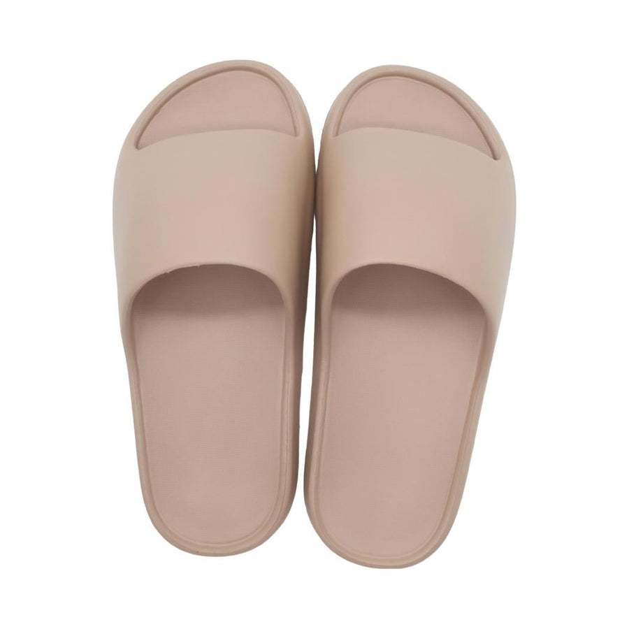 Women's Macaron Color Bread-Shape Bathroom Slippers(Light Brown,38-39)
