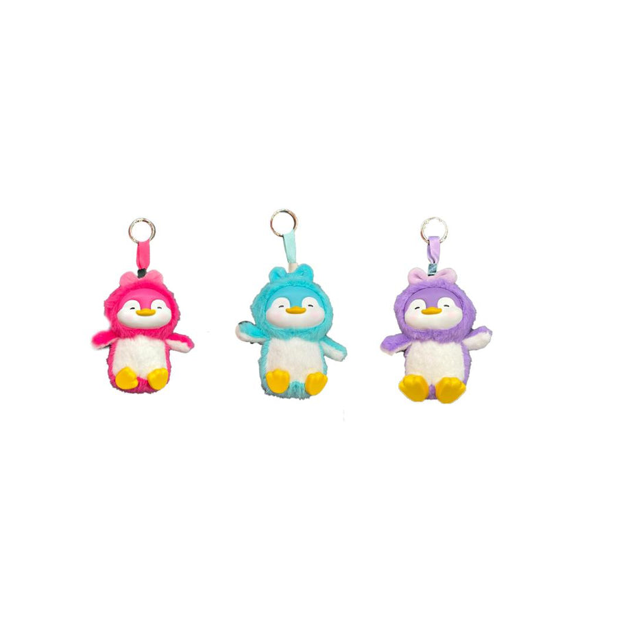 Twelve Zodiac Signs Series Mini Pen Vinyl Plush Pendant (3 Assorted Designs: Purple, Cyan, Rose Pink)