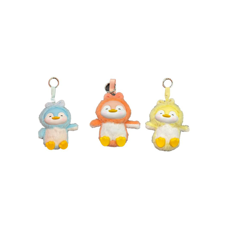 Twelve Zodiac Signs Series Mini Pen Vinyl Plush Pendant (3 Assorted Designs: Sky Blue, Light Yellow, Orange)