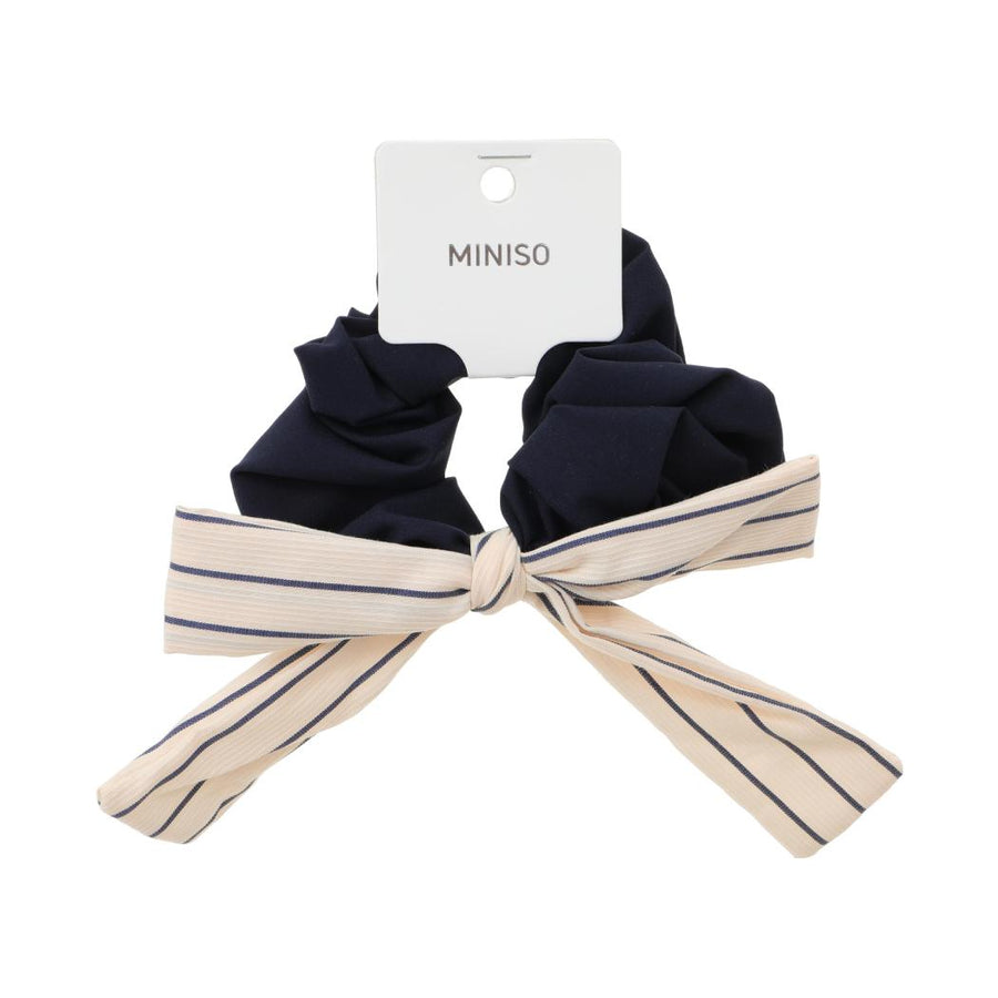 Navy Blue Series Hair Scrunchie with Bowtie (1 pc)