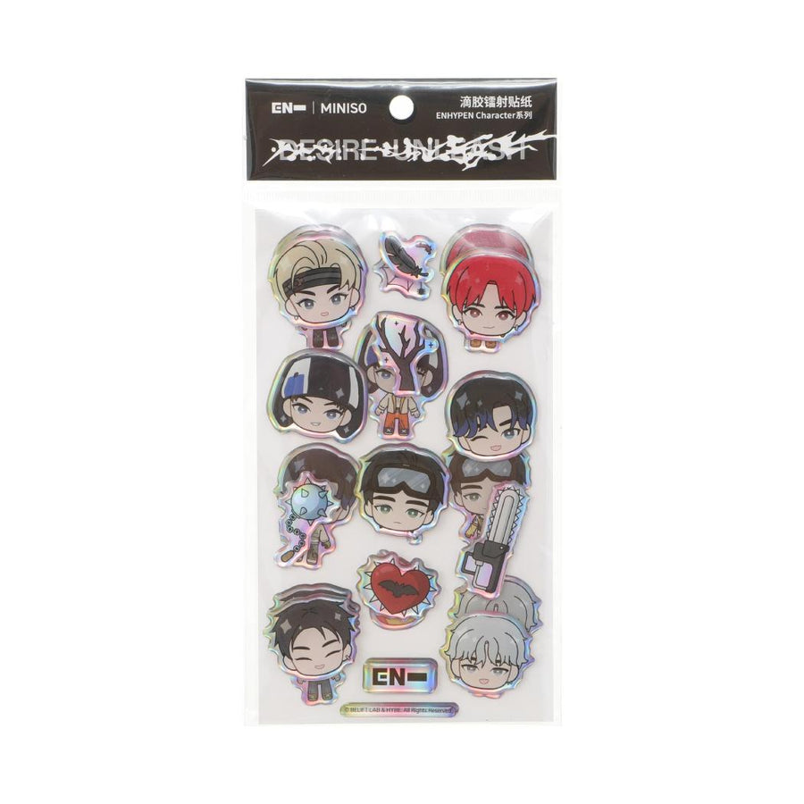 ENHYPEN Character Collection Epoxy Holographic Stickers (2 Sheets)