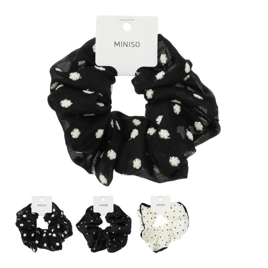 Fashion Series Black Hair Scrunchie (Size L)