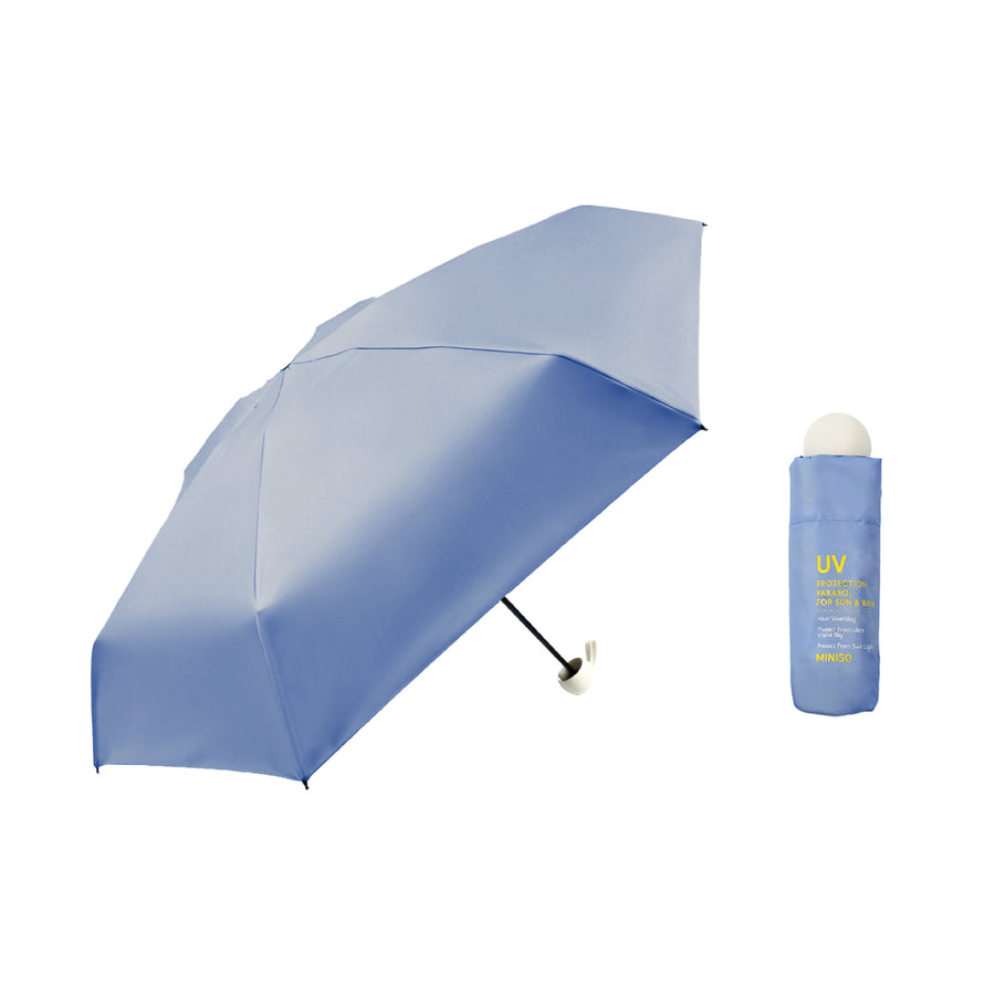 Color-Blocking Series Portable 5-Fold Sun Umbrella (Blue)