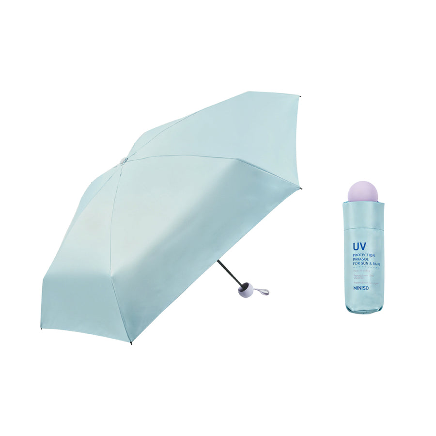 Color-Blocking Series Portable 5-Fold Sun Umbrella (Green)