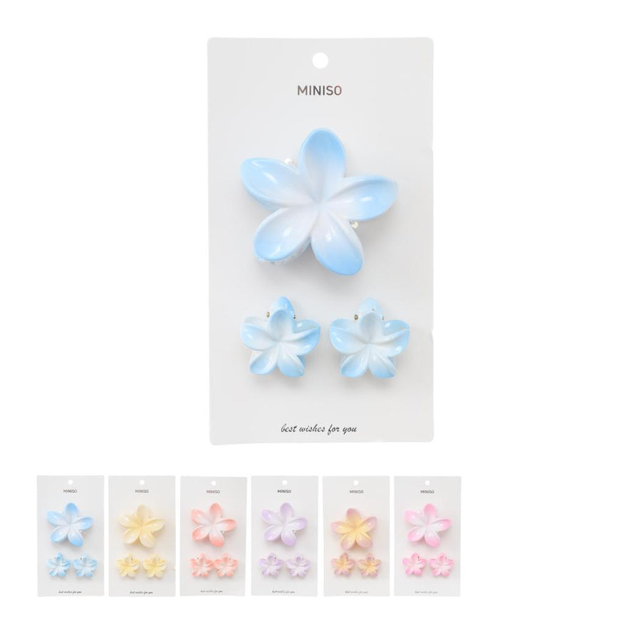 Flower Series Large & Small Claw Clips (3 pcs)