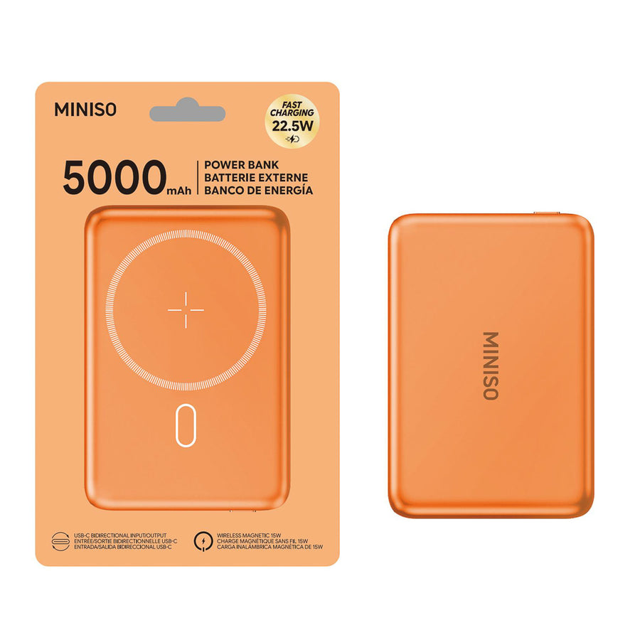 5000mAh Magnetic Fast Charging 22.5W Power Bank Model: X-C05(Orange)
