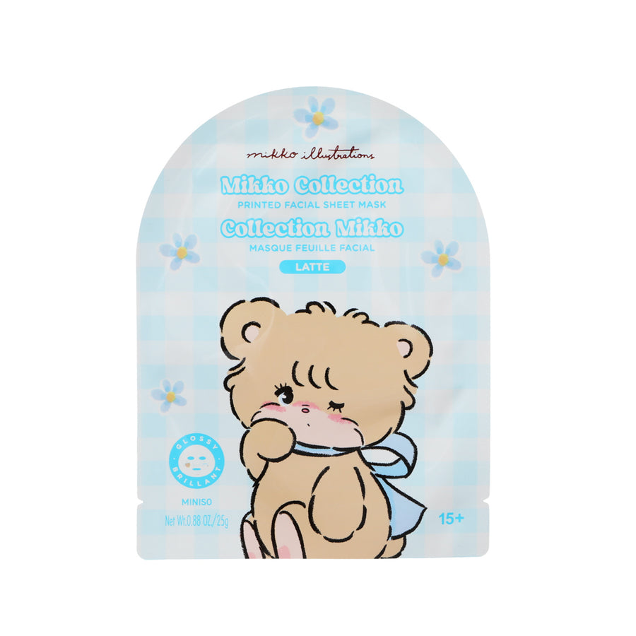 Mikko Collection Printed Facial Sheet Mask(Latte)