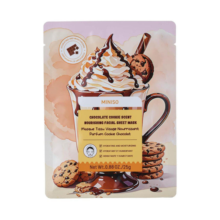 Chocolate Cookie  Scent Nourishing Facial Sheet Mask