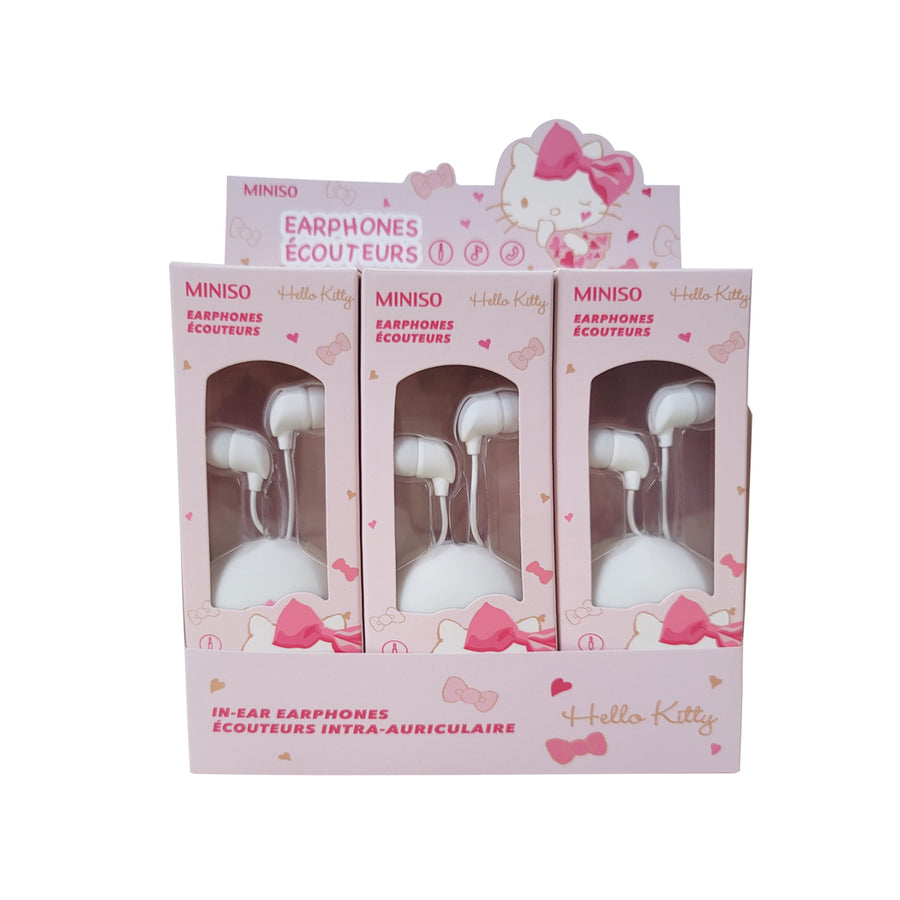 Hello Kitty In-Ear Earphones with Oval Storage Case  (White)