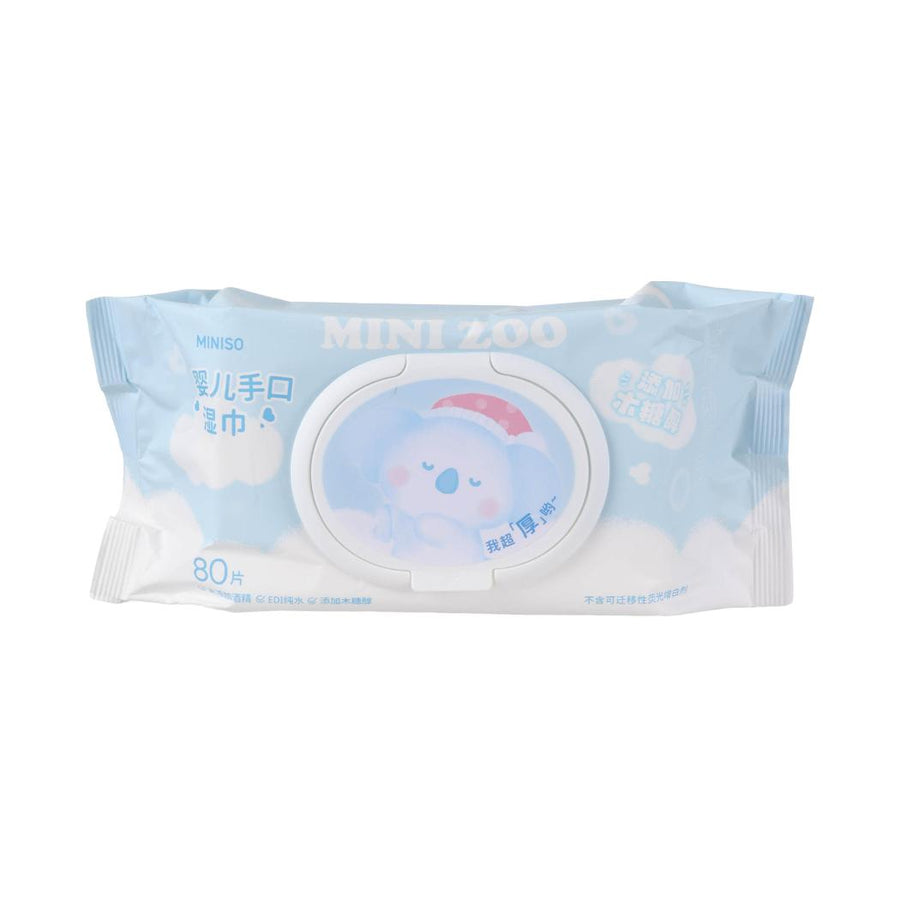 Mini Zoo Thicker Ultra-Soft Cleansing Wet Wipes for Body (80 Wipes)
