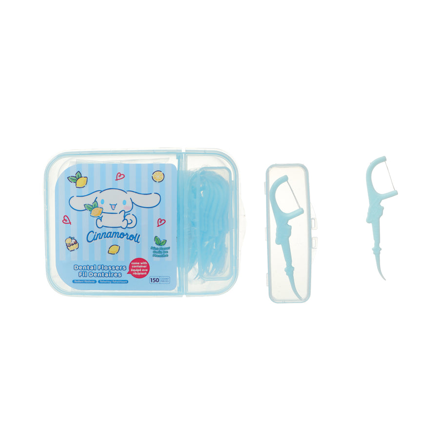Cinnamoroll Extra Fine Mint Flavor Dental Flossers (Family Pack, 150 Count)