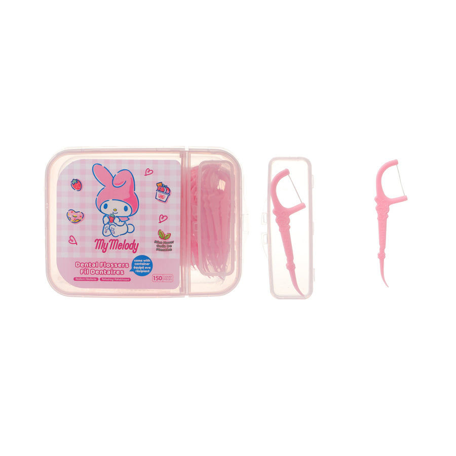 My Melody Extra Fine Mint Flavor Dental Flossers (Family Pack, 150 Count)