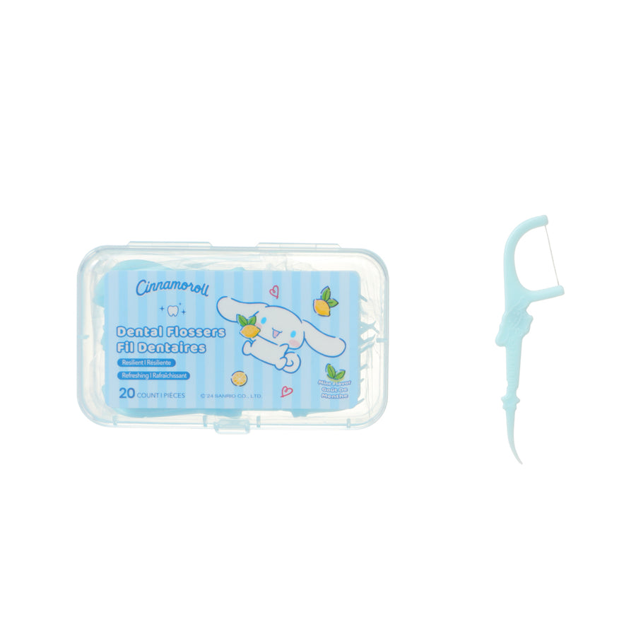 Cinnamoroll Macromolecule Thin Smooth Mint Flavor Dental Flossers (3 Packs of 20)