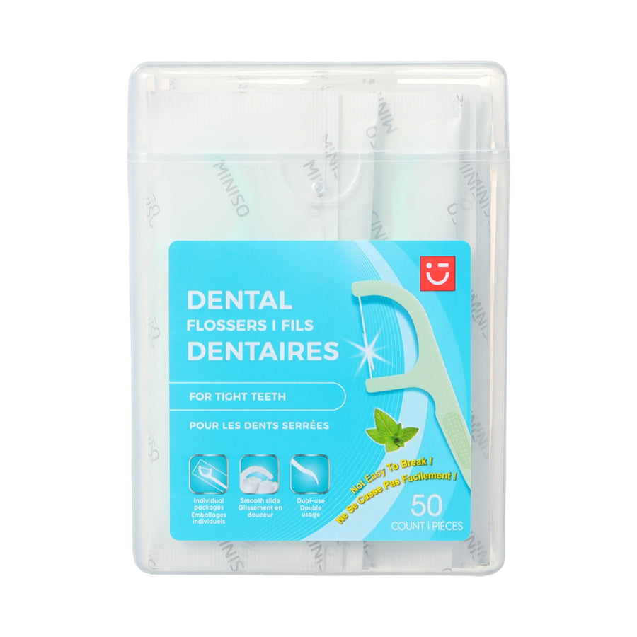 Individually Wrapped MintFlavor Dental Flossers (50 Count)
