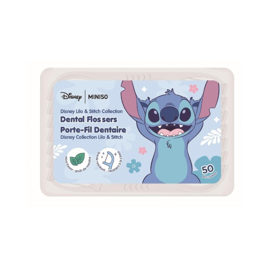 Disney Lilo & Stitch Collection Mint Flavor Thin Smooth Dental Flossers (50 Count)