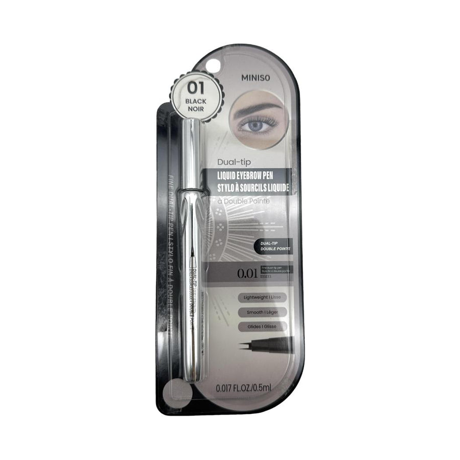 Dual-Tip Liquid Eyebrow Pen(01 Black)